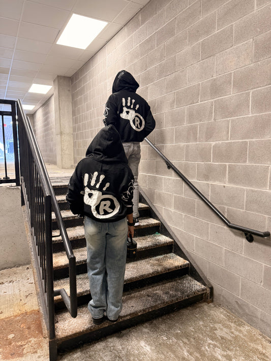 GRAFFITI ZIP UP (BLACK)