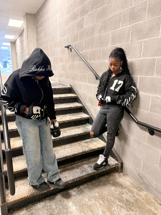 GRAFFITI ZIP UP (BLACK)