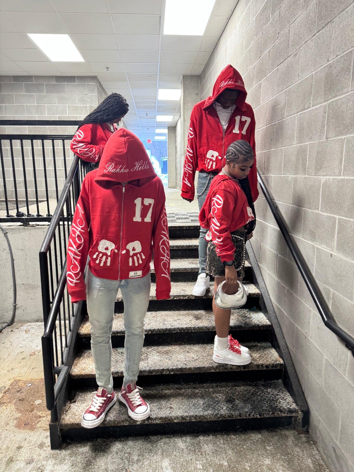 GRAFFITI ZIP UP (RED)