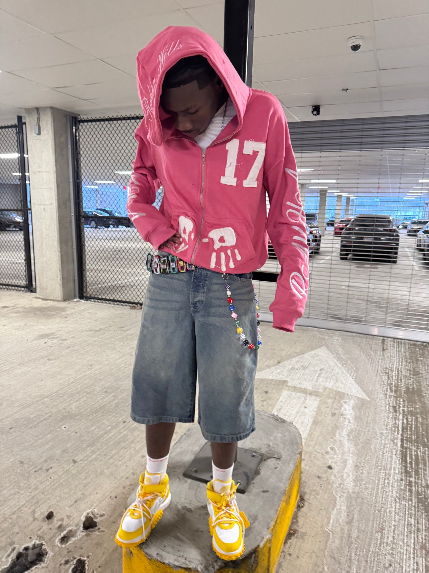 GRAFFITI ZIP UP (PINK)