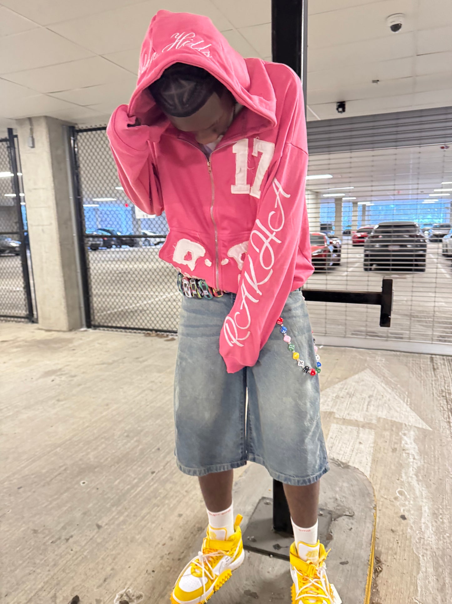 GRAFFITI ZIP UP (PINK)